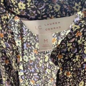 LC Lauren Conrad Floral Maxi Dress - Black, Yellow, Purple